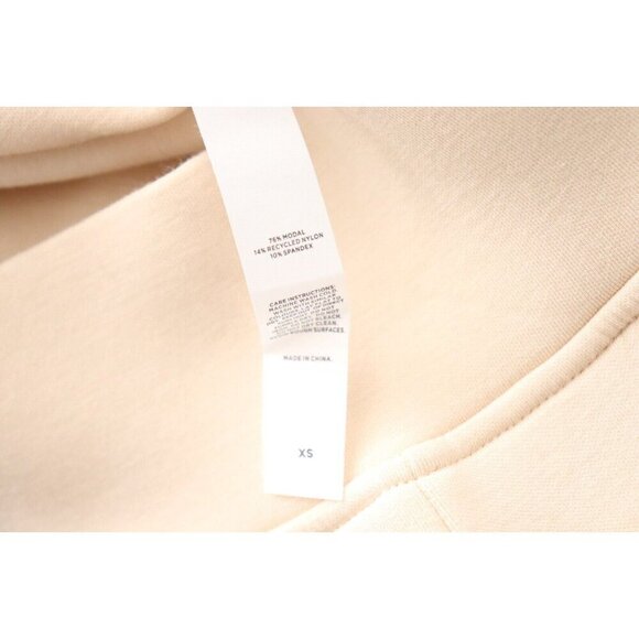 LEZE The Label Women’s XS Cream Pullover Sweatshirt Stretch Puff Sleeve Shirt - Picture 4 of 5